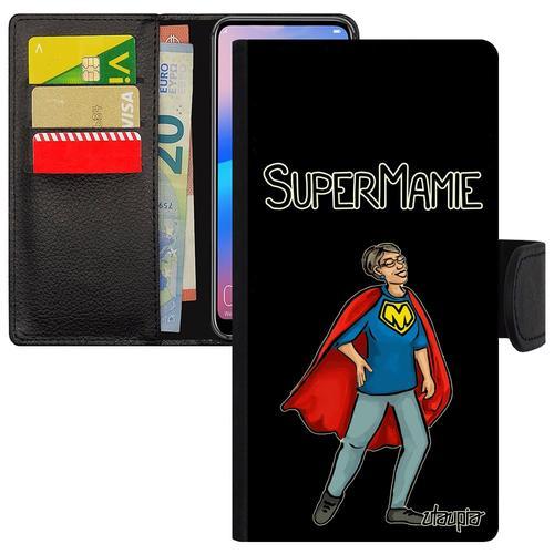 Coque Iphone 13 Pro Cuir Rabat Portefeuille Super Mamie Humour Comi... on Productcaster.