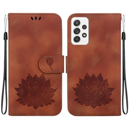 Flip Étui Pour Samsung Galaxy A72 Portefeuille Fleur De Lotus En Re... on Productcaster.