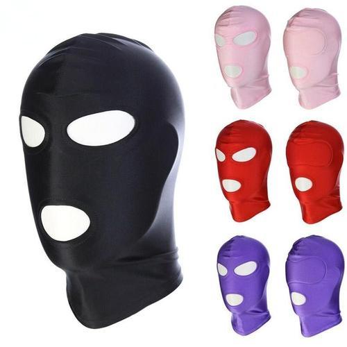 Masque En Lycra Spandex Bdsm Sm, Cagoule À Bouche Ouverte, En Latex... on Productcaster.