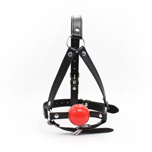 Harnais De Tête En Cuir Pu, Bondage Bouche Ouverte Gag Retenue Boul... on Productcaster.