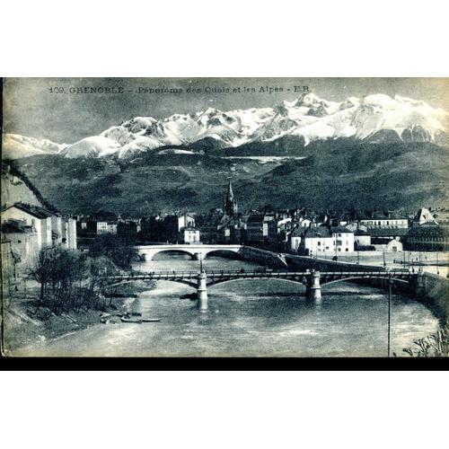 Carte Postale De Grenoble (Isère) Panorama Des Quais Et Des Alpes (... on Productcaster.