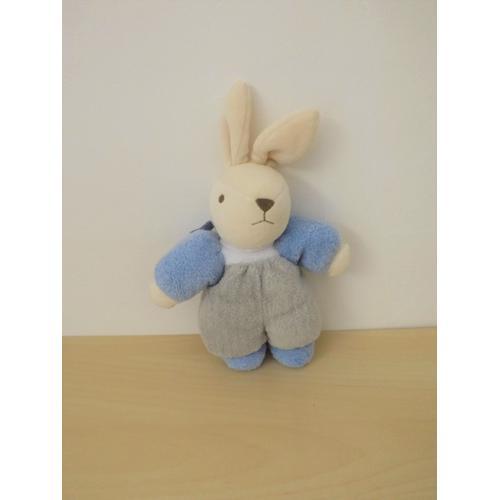 Doudou Lapin Gris Bleu Nounours on Productcaster.