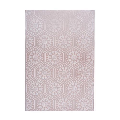 Paris Prix - Tapis Moderne Fait Main "Monroe Ii" Rose 80 X 300 Cm on Productcaster.