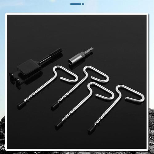 6pc Tent Stand Ice Fishing Anchor Tool Ice Fishing Shelter Anchor W... on Productcaster.