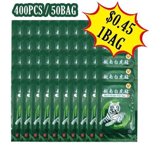 400 Pièces/50 Sacs Vietnam Blanc Tigre Plâtre Patch Apaisant Muscul... on Productcaster.