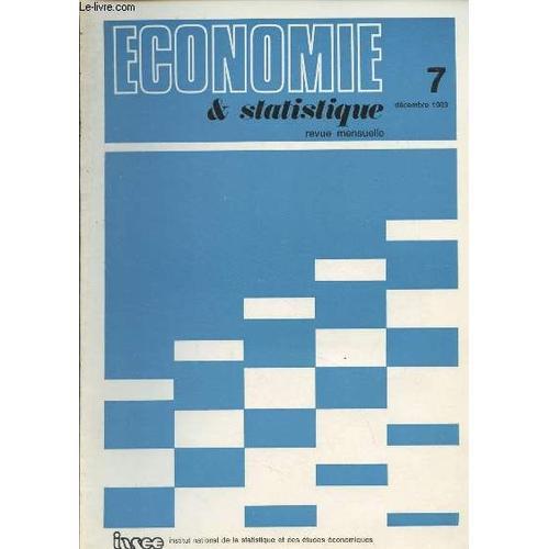 Economie & Statistique, Revue Mensuelle - N°7 Déc. 1969 - Les Franç... on Productcaster.