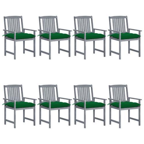 Vidaxl Chaises De Jardin Avec Coussins 8 Pcs Bois D'acacia Solide G... on Productcaster.