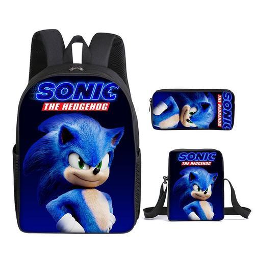 Sac à dos Sonic trois pièces (sac à dos, trousse et besace),sac de ... on Productcaster.