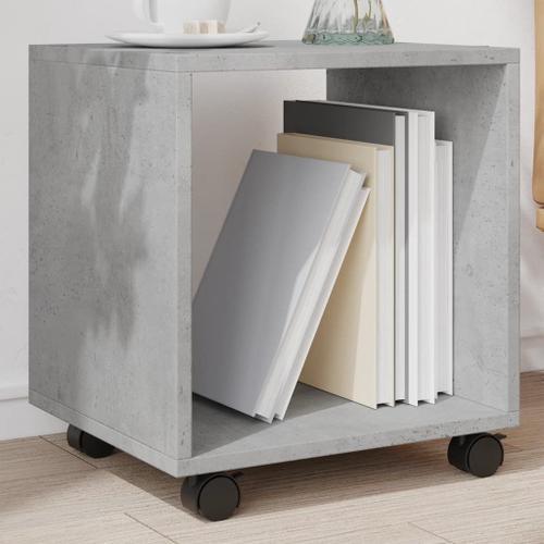 Vidaxl Armoire À Roulettes Gris Béton 37x33x42,5 Cm Bois D?Ingénierie on Productcaster.