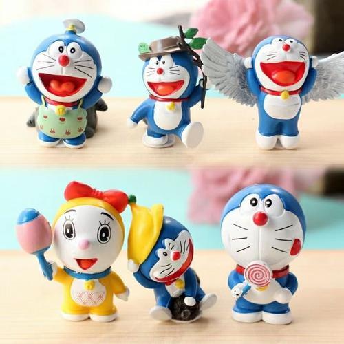 6 Pcs Doraemon Poupée Ornement Figure Action Jouet Cadeau on Productcaster.