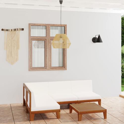 Vidaxl Salon De Jardin 5 Pcs Avec Coussins Bois D'acacia Solide on Productcaster.