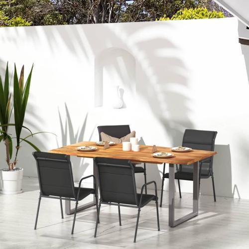 Vidaxl Chaises De Jardin 4 Pcs Acier Et Textilène Noir on Productcaster.