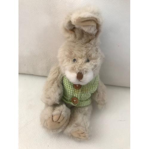 Peluche Doudou Lapin Vichy Vert Giocattolo 20 Cm on Productcaster.