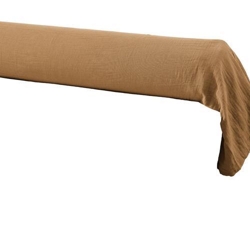 Taie De Traversin 85x185 Cm Gaze De Coton Camel on Productcaster.