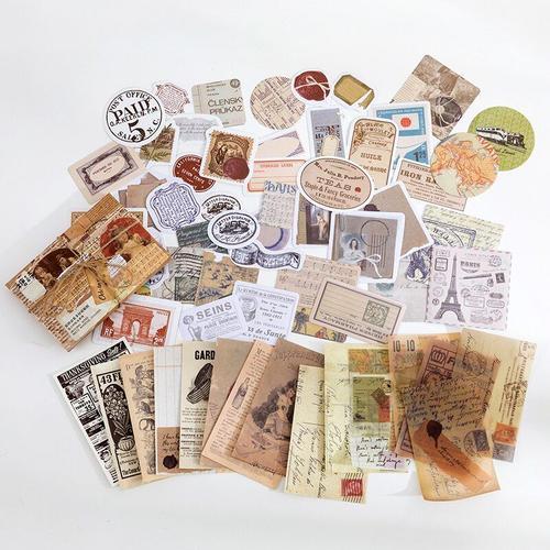 Autocollants Vintage En Boîte, 60 Pièces/Boîte, Pour Scrapbooking, ... on Productcaster.