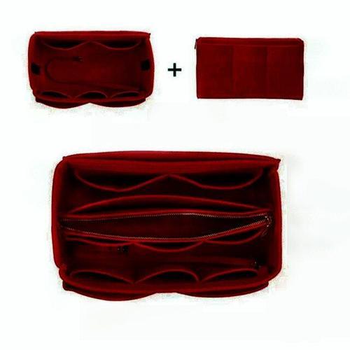 Hot Popular Women's Makeup Organizer Felt Cloth Insert Bag Multi-fu... on Productcaster.