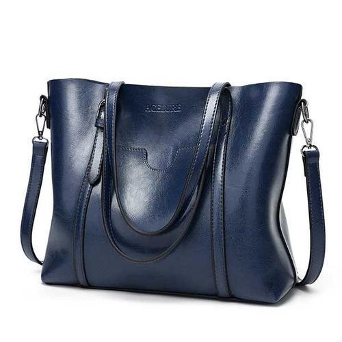 Oil wax Women's Leather Handbags Luxury Lady Hand Bags With Purse P... on Productcaster.