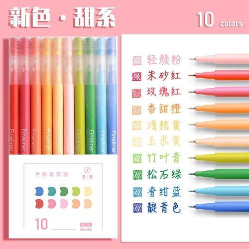 Stylo Gel Coloré Pour Étudiants, 10 Couleurs, Marqueur De Notes, Pe... on Productcaster.