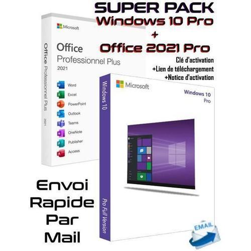 Super Pack Windows 10 + Office 2021 Pro À Télécharger on Productcaster.