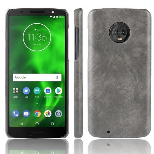 Rétro Étui Pour Motorola Moto G6 Modèle De Litchi Compatibilité Hou... on Productcaster.