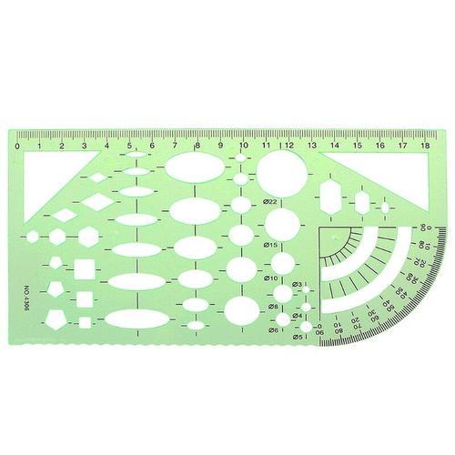 Règle De Modèle Géométrique Vert, Outils De Dessin, Cartographie, P... on Productcaster.