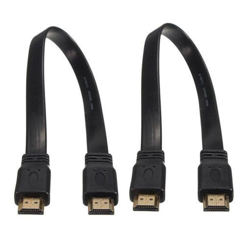 Câble plat HDMI mâle vers mâle, 2 pièces, pour Audio et vidéo, HDTV... on Productcaster.