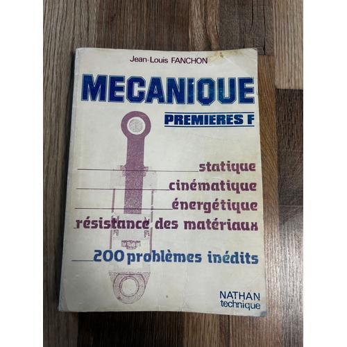 Livre Mécanique Premières F on Productcaster.