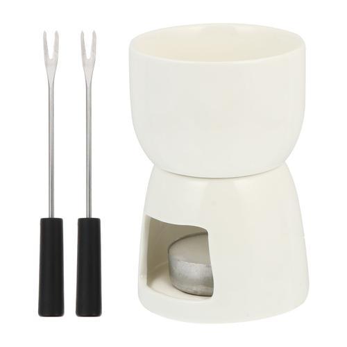 1 ensemble pour Fondue en céramique avec 2 fourchettes, théière de ... on Productcaster.