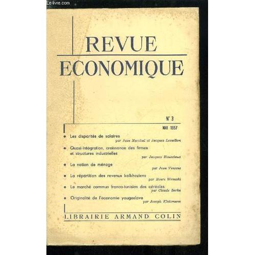 Revue Économique N° 3 - L Influence Intellectuelle D Albert Aftalio... on Productcaster.