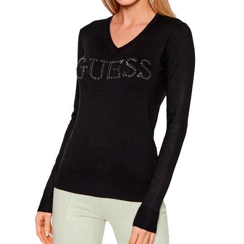 Pull Guess Diamant Logo Femme Noir on Productcaster.