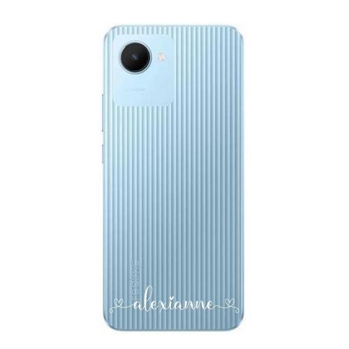 Coque Realme C30 Et Narzo 50i Prime Prenom 4 Coeur Blanc on Productcaster.