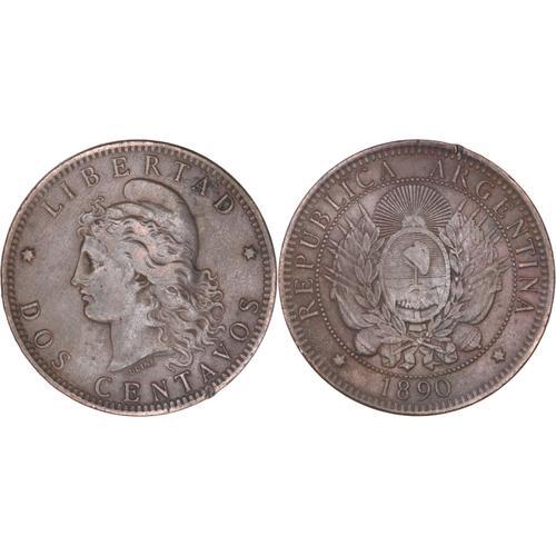 Argentine - 1890 - Dos Centavos - Liberté - 07-016 on Productcaster.