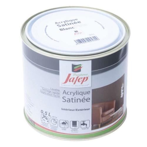 Peinture acrylique satinée blanc pro Jafep 0,5 L on Productcaster.