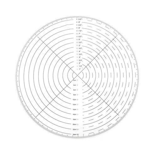 Règle De Couture Ronde En Acrylique, 10 Pouces, Pour Couper Le Tiss... on Productcaster.