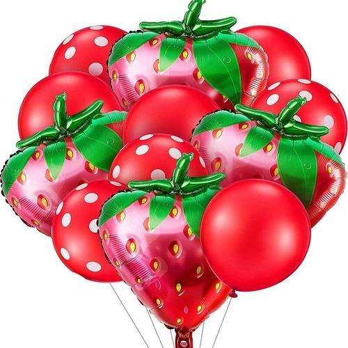 Ballons en Mylar Jumbo aux fraises, 16 pièces, en aluminium, pour d... on Productcaster.