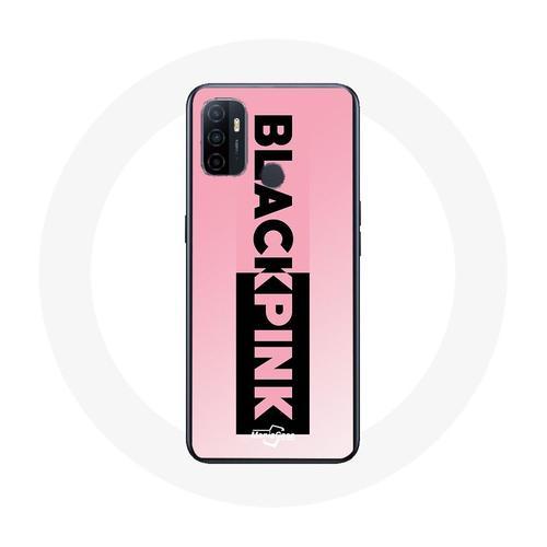 Coque Pour Oppo A53 Blackpink Groupe De K-Pop Logo Noir Rose Fond R... on Productcaster.