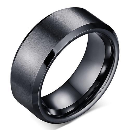 Zense - Bague Noire Brossée Pour Homme Zr0162 on Productcaster.