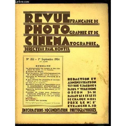 Revue Française De Photographie Et De Cinématographie N° 353 - La P... on Productcaster.