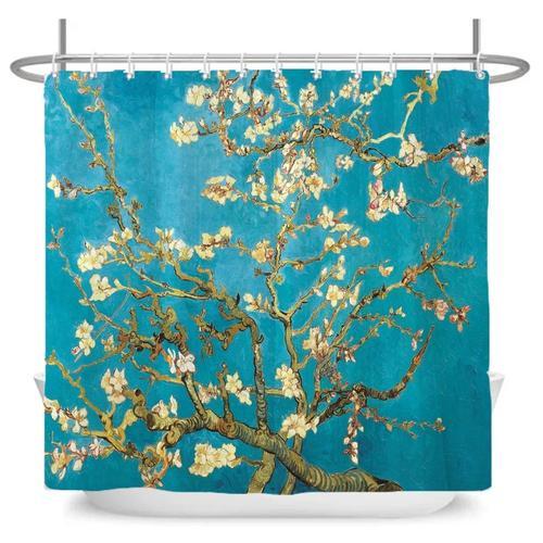 Ensemble de rideau de douche Van Gogh avec crochets,tissu polyester... on Productcaster.