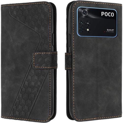 Coque Pour Xiaomi Poco M4 Pro 4g, Étui Housse Protection En Cuir Pu... on Productcaster.