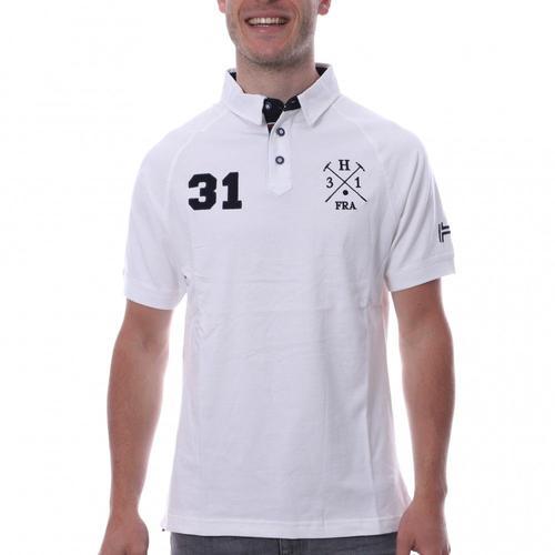 Polo Blanc Homme Hungaria Sport Style on Productcaster.