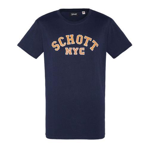 T-Shirt Marine Homme Schott Crew on Productcaster.