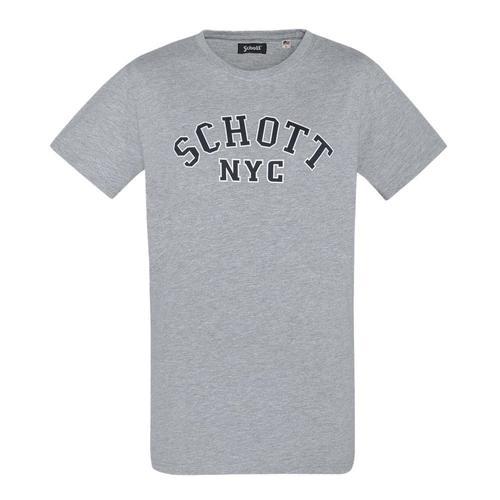 T-Shirt Gris Homme Schott Crew on Productcaster.