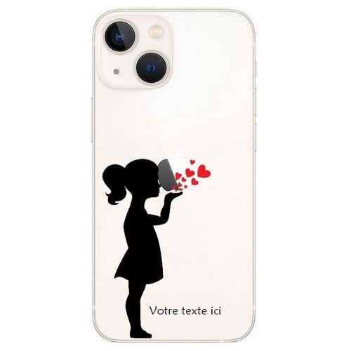 Coque Iphone 14 Silhouette Coeur Avec Votre Texte on Productcaster.