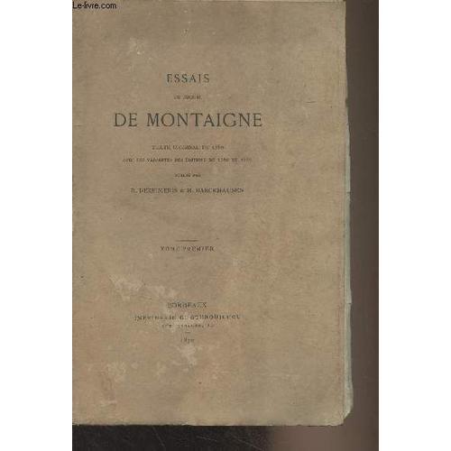 Essais De Michel De Montaigne - Texte Original De 1580 Avec Les Var... on Productcaster.