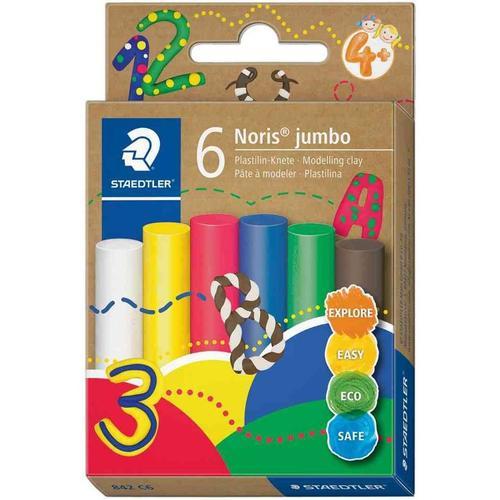 Staedtler P¿Te ¿ Modeler Plastiline Noris Jumbo, 6 Couleurs on Productcaster.