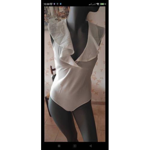 Body Blanc Taille S Pour Femme on Productcaster.