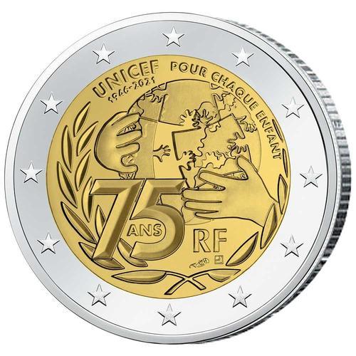 Pièce 2 Euros 75 Ans Unicef 1946-2021 on Productcaster.