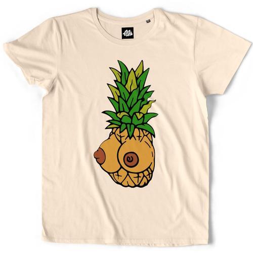 Teetown - T Shirt Homme - Ananas Poitrine - Weird Joke Peach Horny ... on Productcaster.