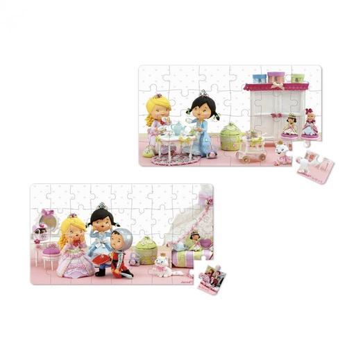 2 Puzzles - Rose Joue À La Princesse - 24 Et 36 Pièces on Productcaster.